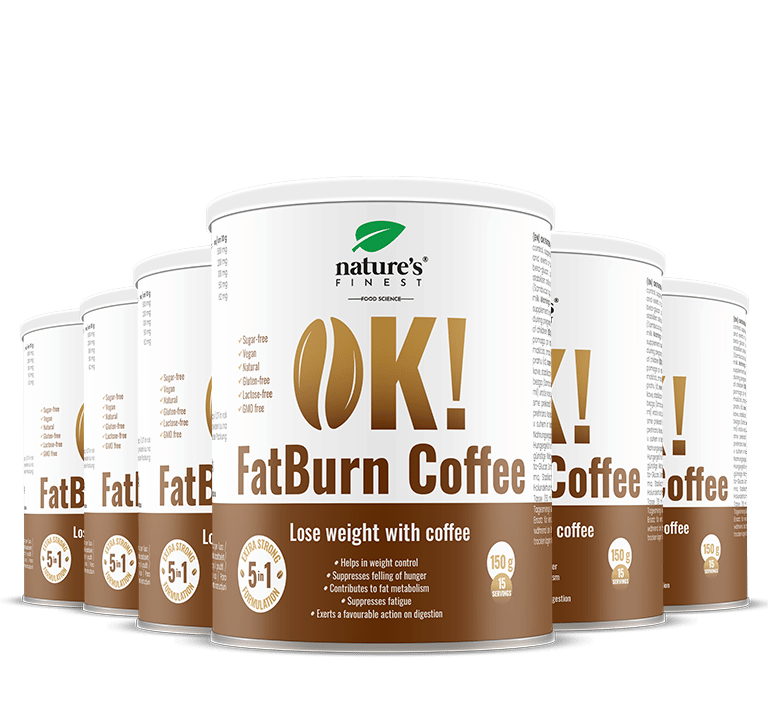 OK!FatBurn Kaffe: Boost Stofskifte Med Økologisk Instant Kaffe Og Guarana - 6 Pakke 900g