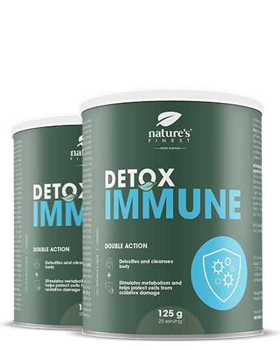 Detox Immune 1+1 GRATIS , Naturlig Immunforstærker Med Mælketidsel, Artiskok, Chlorella, Ingefær, Zink, Vitamin C , 250g