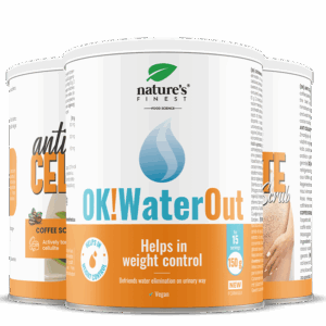 2x Kaffescrub mod cellulite + OK!WaterOut pakke