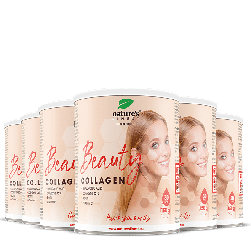 100% Rent Kollagen | 6x Beauty Collagen med Hyaluron | Bedste Kollagen Drikkeblanding i Danmark | fra Nature's Finest