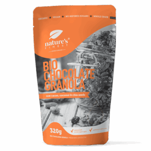 Økologisk granola med chokolade