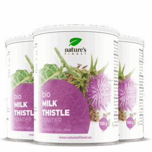 Pulveriseret økologisk marietidsel