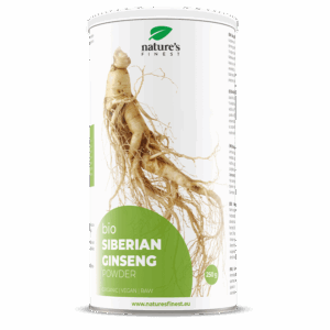 Økologisk sibirisk ginseng i pulverform