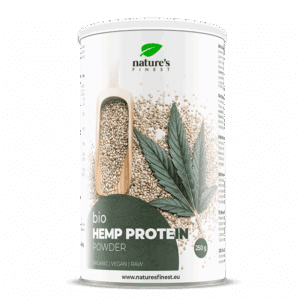Økologisk hamp protein i pulverform